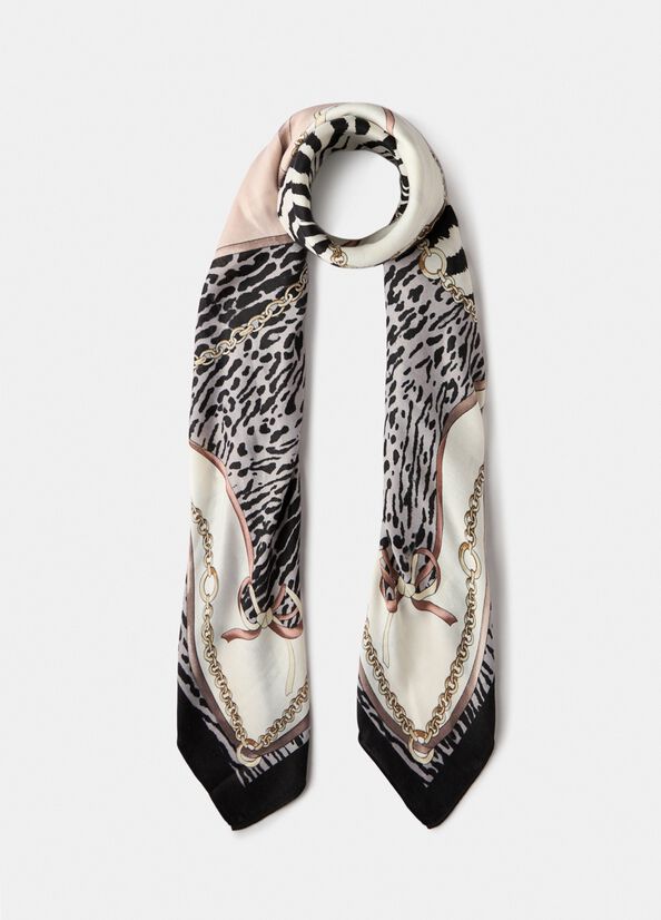 Printed stole black Liu Jo - medium