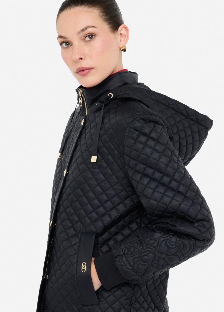 Quilted nylon coat black Liu Jo - medium