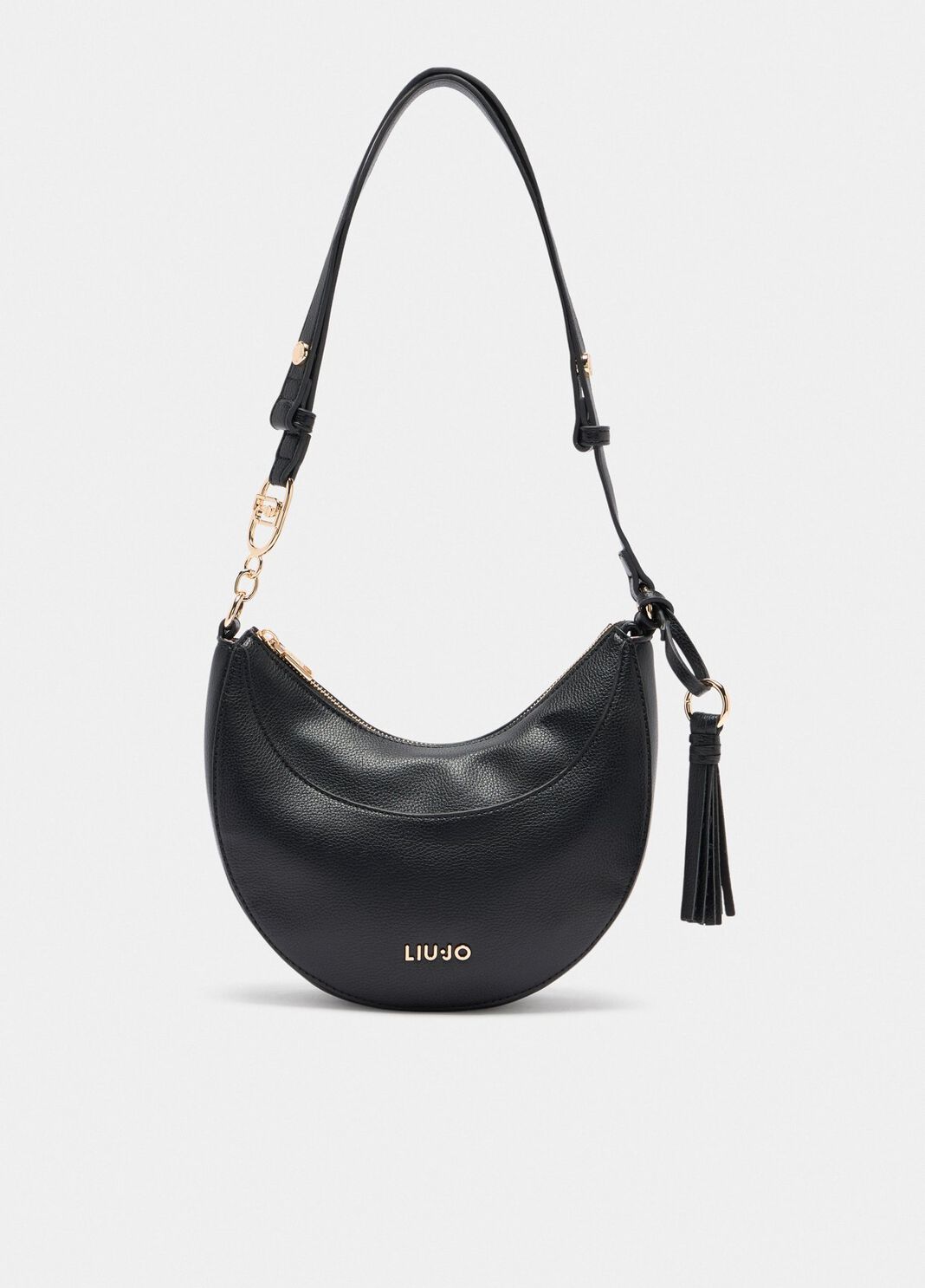 Borsa a spalla media con charm nero Liu Jo - large image number 0