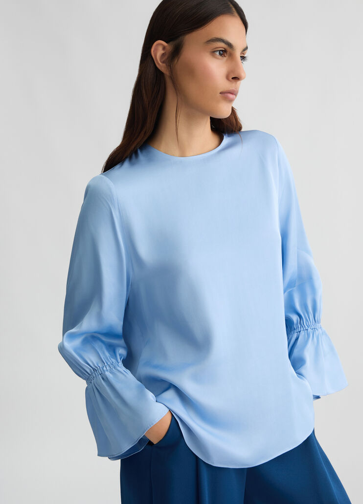 Satin light blue blouse light blue Liu Jo - medium Satin light blue blouse light blue Liu Jo - medium