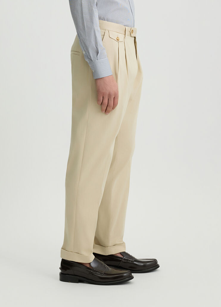 Men's trousers with darts khaki Liu Jo - large image number 3 Men's trousers with darts khaki Liu Jo - large image number 3