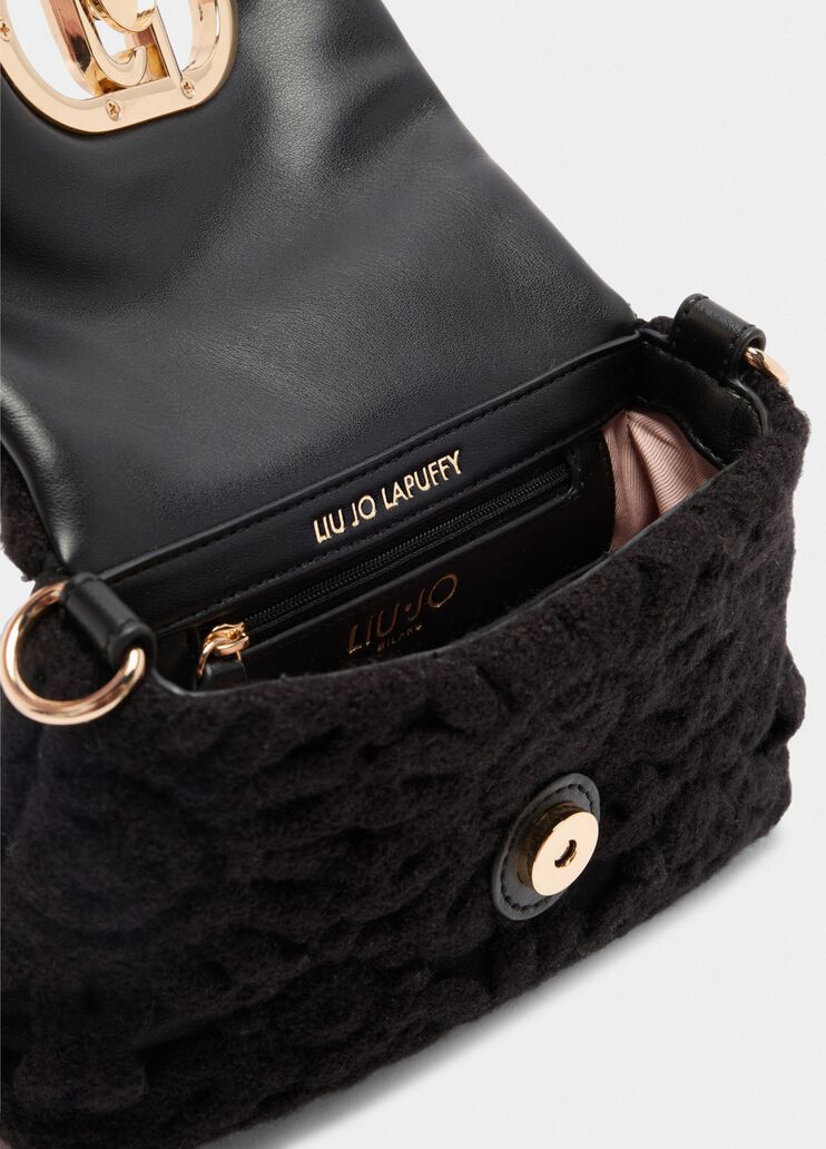 Borsa LaPuffy piccola con ricamo nero Liu Jo - large image number 6 Borsa LaPuffy piccola con ricamo nero Liu Jo - large image number 6