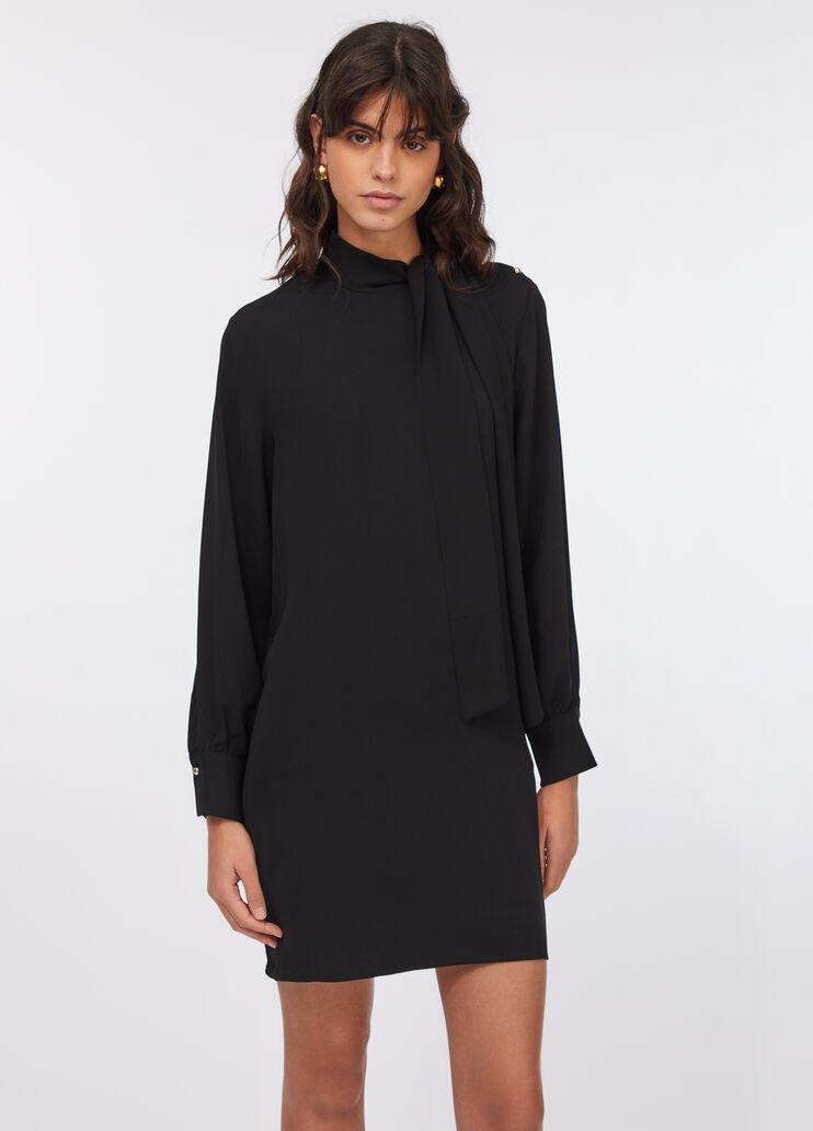 Short dress with scarf black Liu Jo - large image number 0