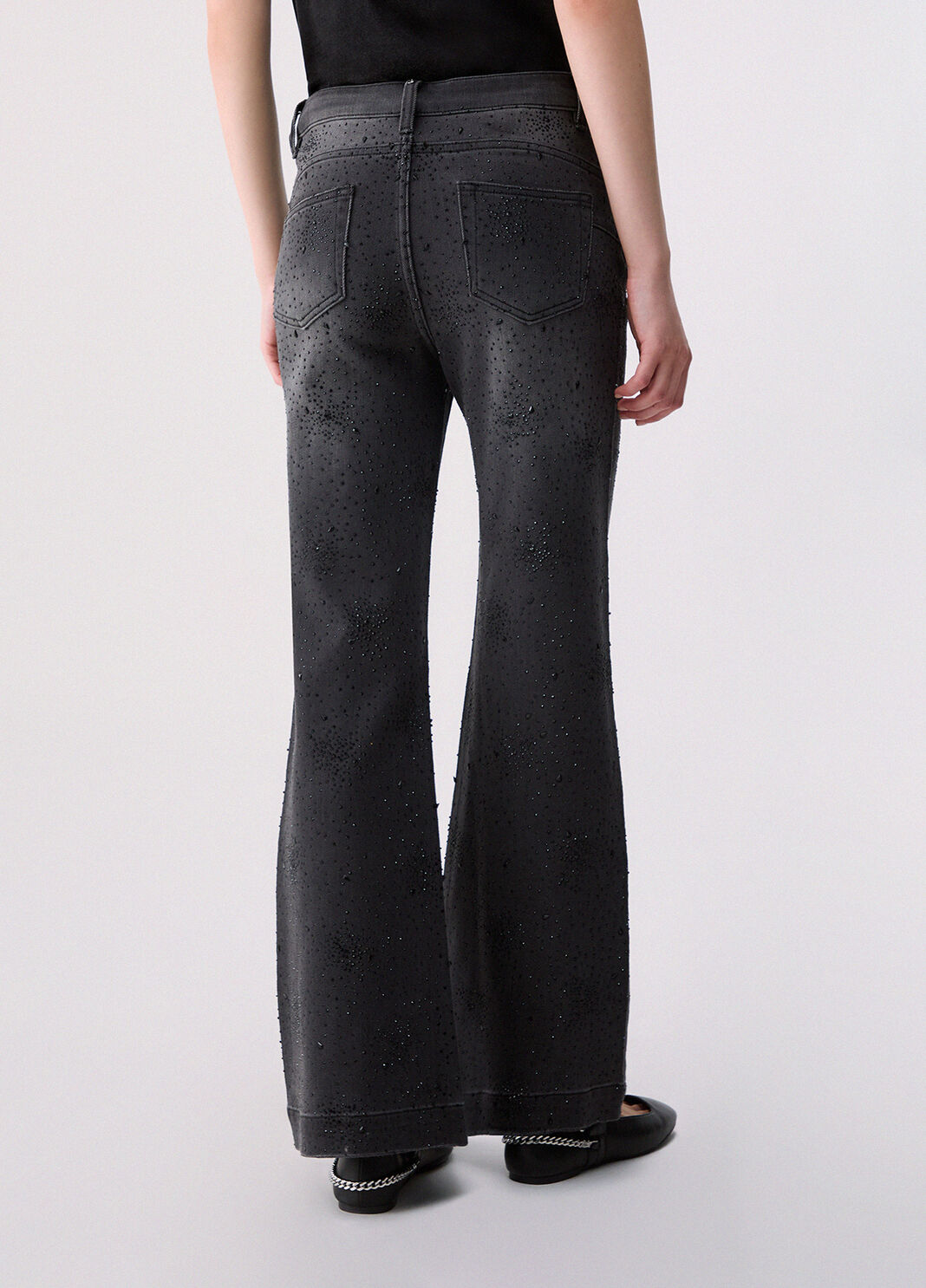 Straight-leg jeans with rhinestones black Liu Jo - large image number 1