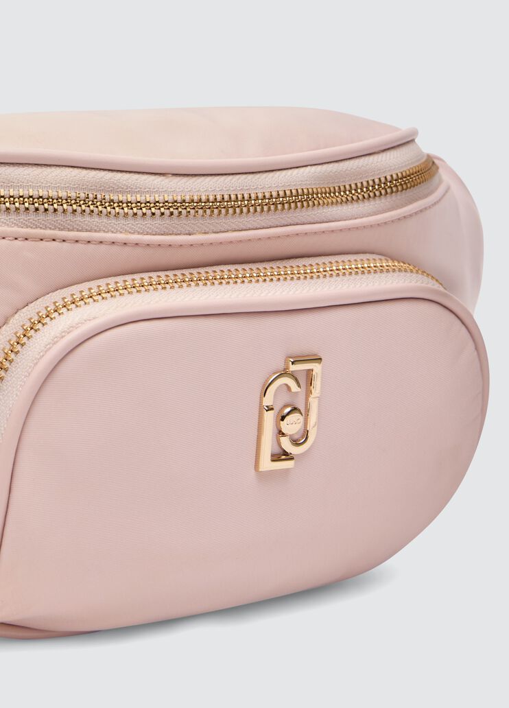 Nylon pouch bag with charm powder pink Liu Jo - large image number 4 Nylon pouch bag with charm powder pink Liu Jo - large image number 4