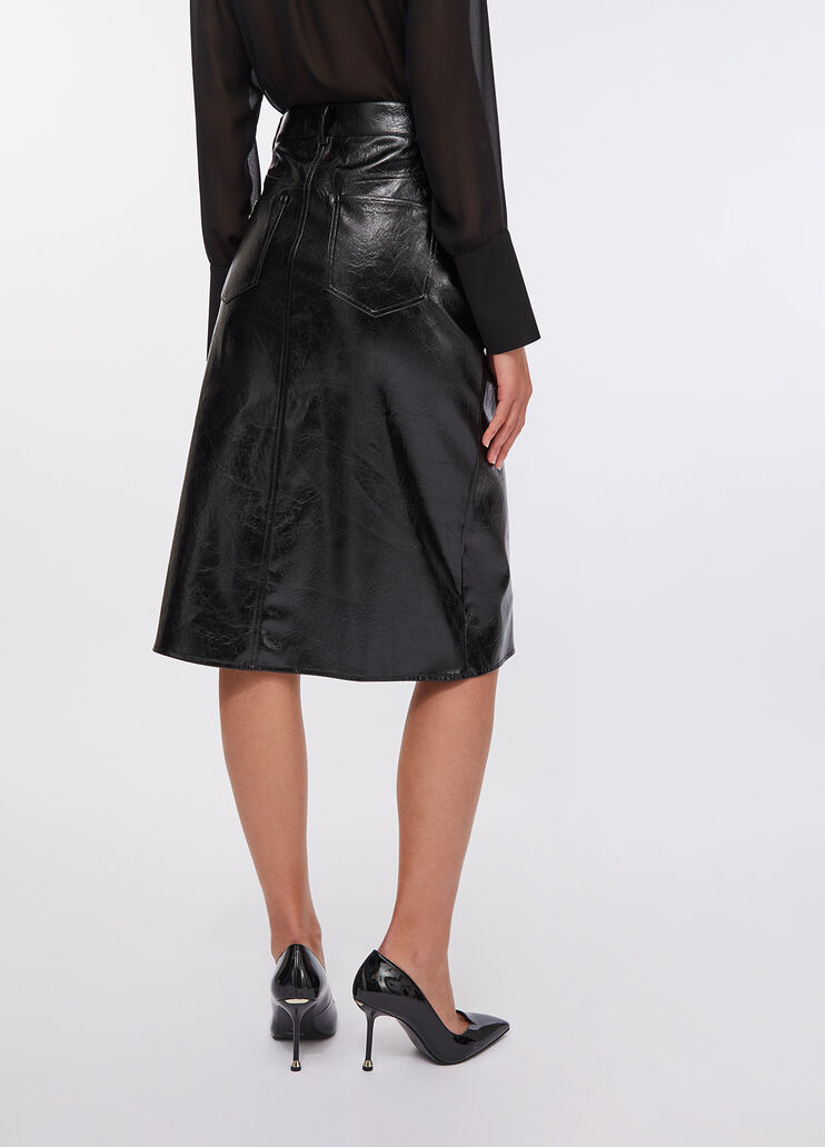 Glossy five-pocket skirt black Liu Jo - large image number 1