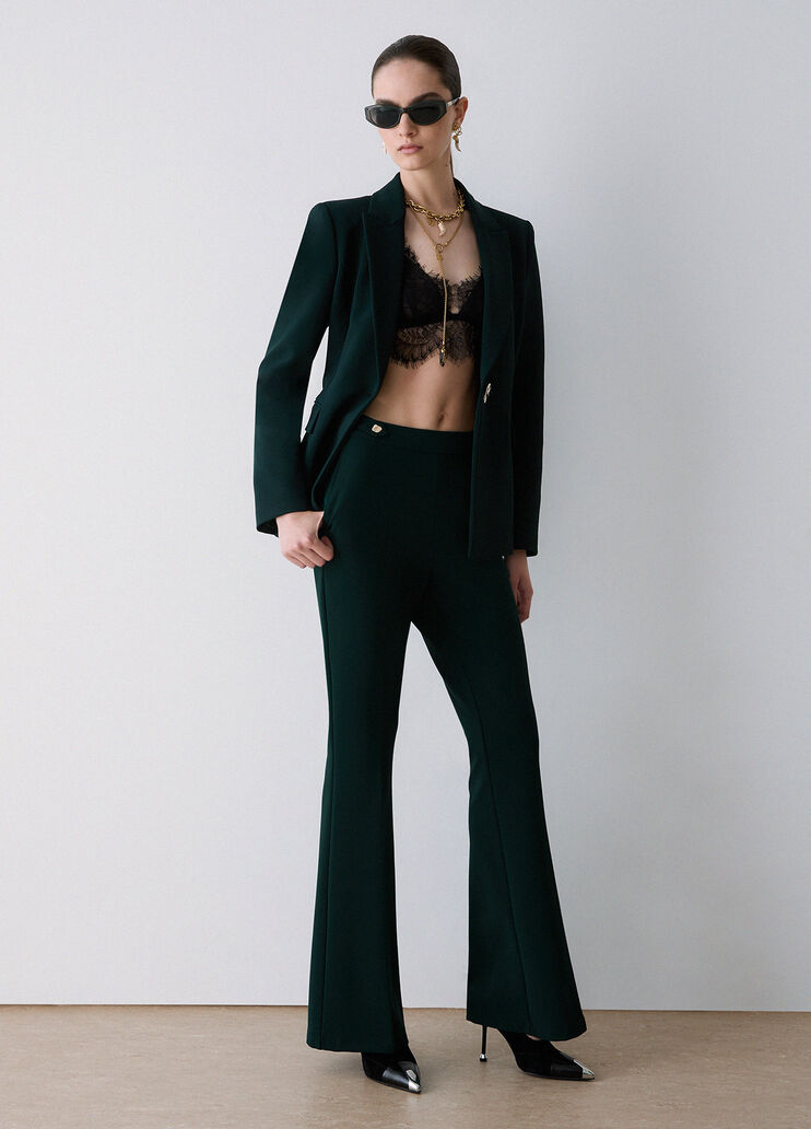 Elegant Flare Pants dark green Liu Jo - medium