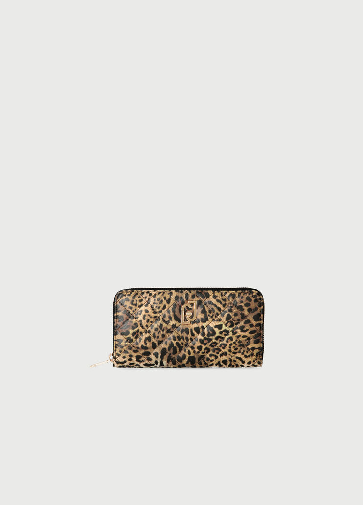 Large wallet with animal-print Dappled/Black Liu Jo - large image number 0