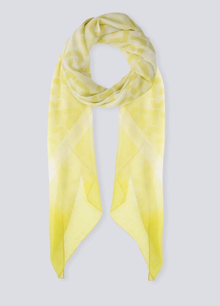 Шейный платок с принтом логотипа светло-жёлтый Liu Jo - large image number 2