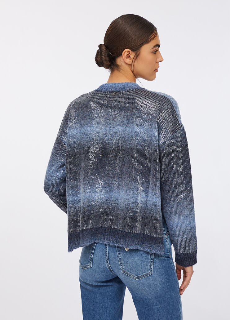 Jumper with sequins blue Liu Jo - large image number 1