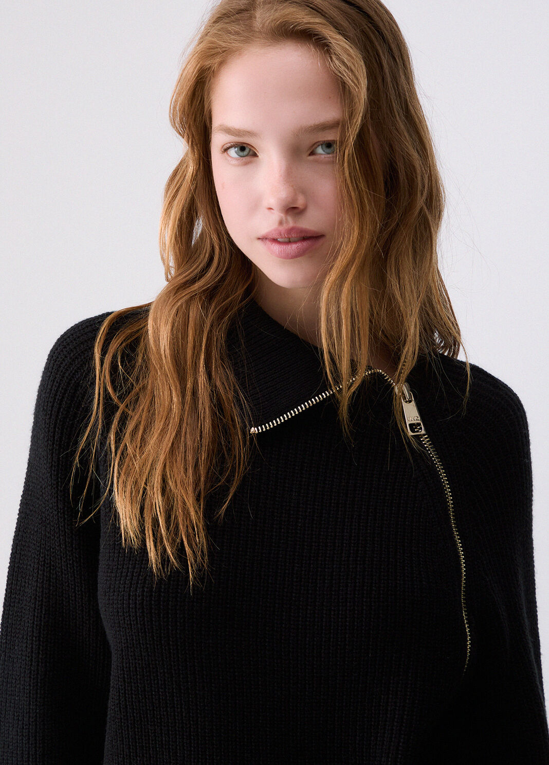 Knit in wool with zip black Liu Jo - large image number 4