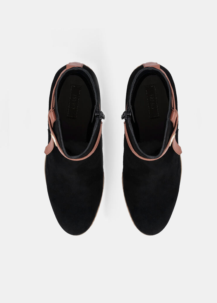 Suede ankle boots with wedge black Liu Jo - large image number 4