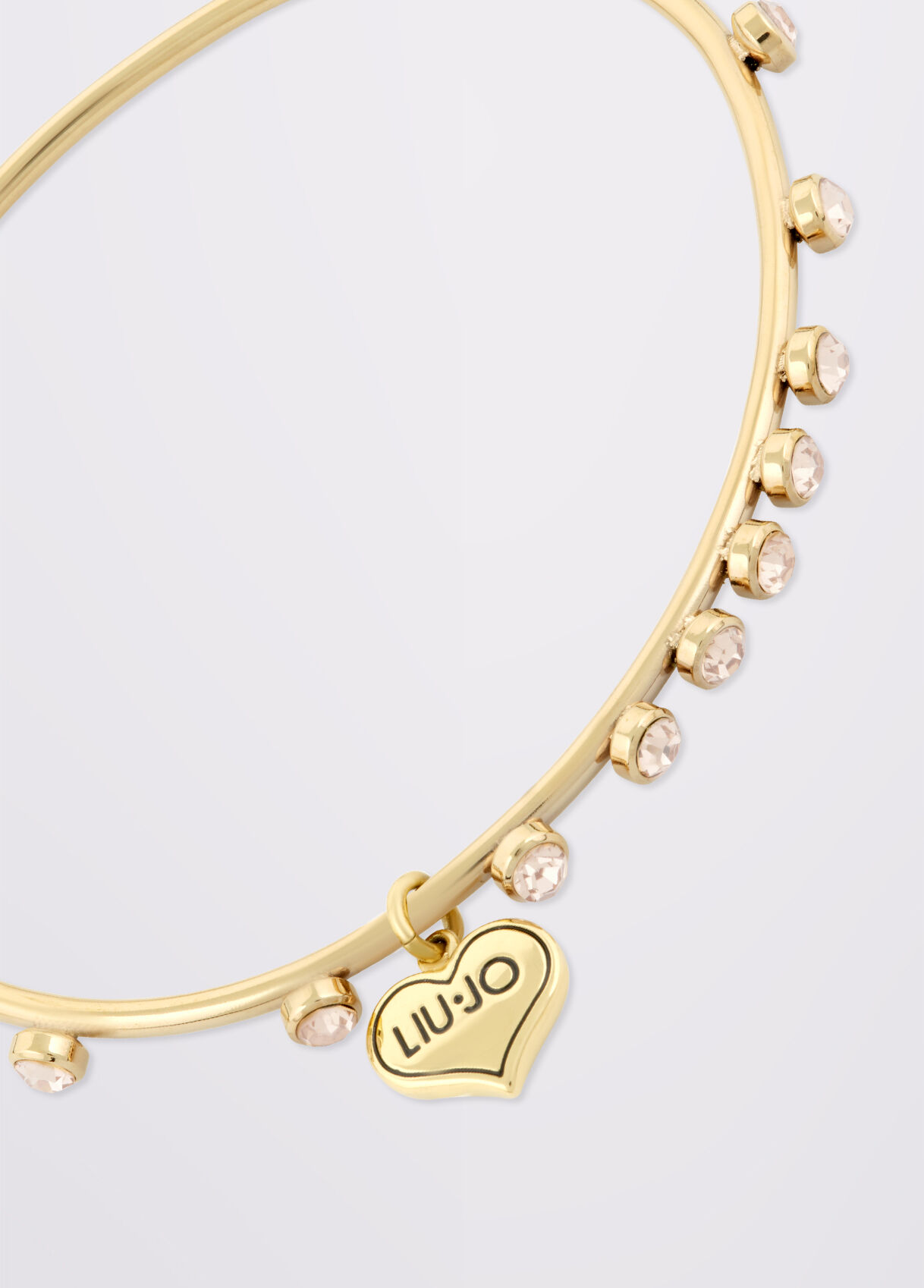 Semi rigid bracelet with jewel stones