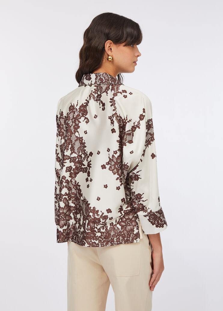Рубашка из принтованного твила коричневый Liu Jo - large image number 1