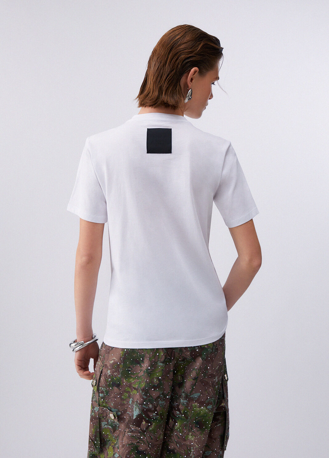 T-Shirt mit eingefassten Schmucksteinen Wei&szlig; Liu Jo - large image number 1