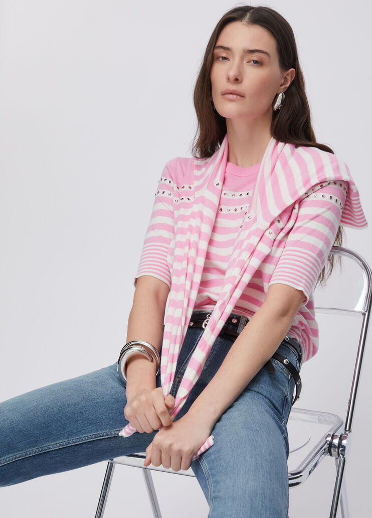 Striped jumper pink Liu Jo - medium