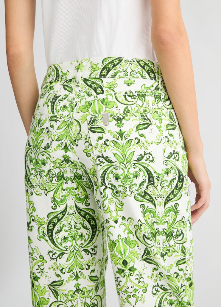 Baumwollhose mit Print Gr&uuml;n Liu Jo - large image number 4