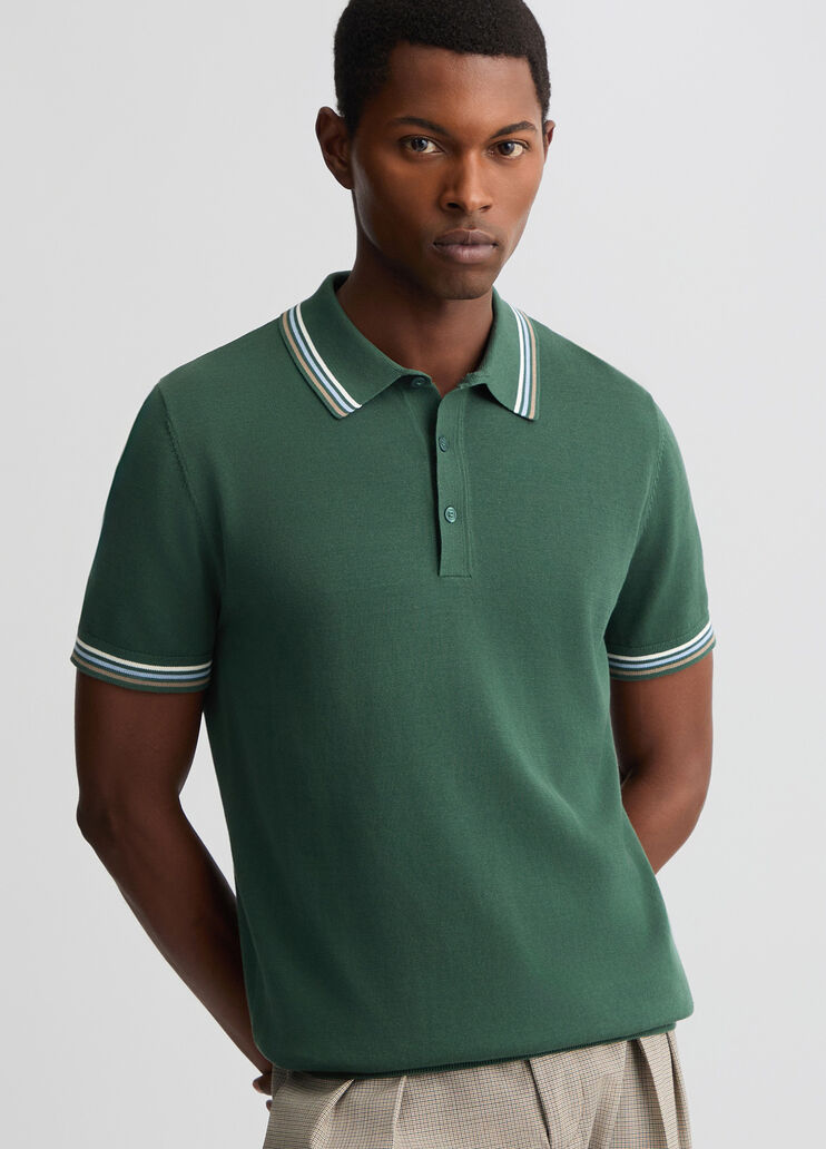Green knit polo shirt dark green Liu Jo - medium Green knit polo shirt dark green Liu Jo - medium