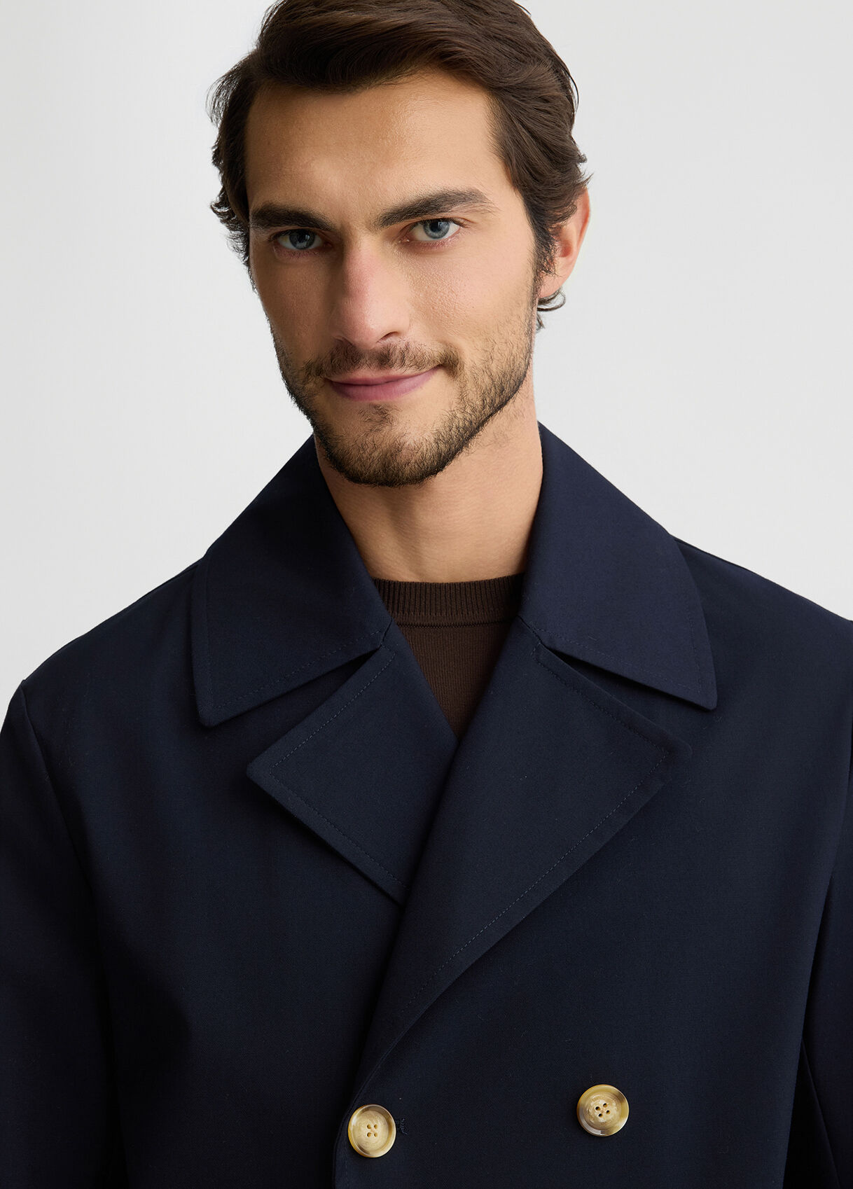 Short double-breasted trench coat colour dark blue | Liu Jo