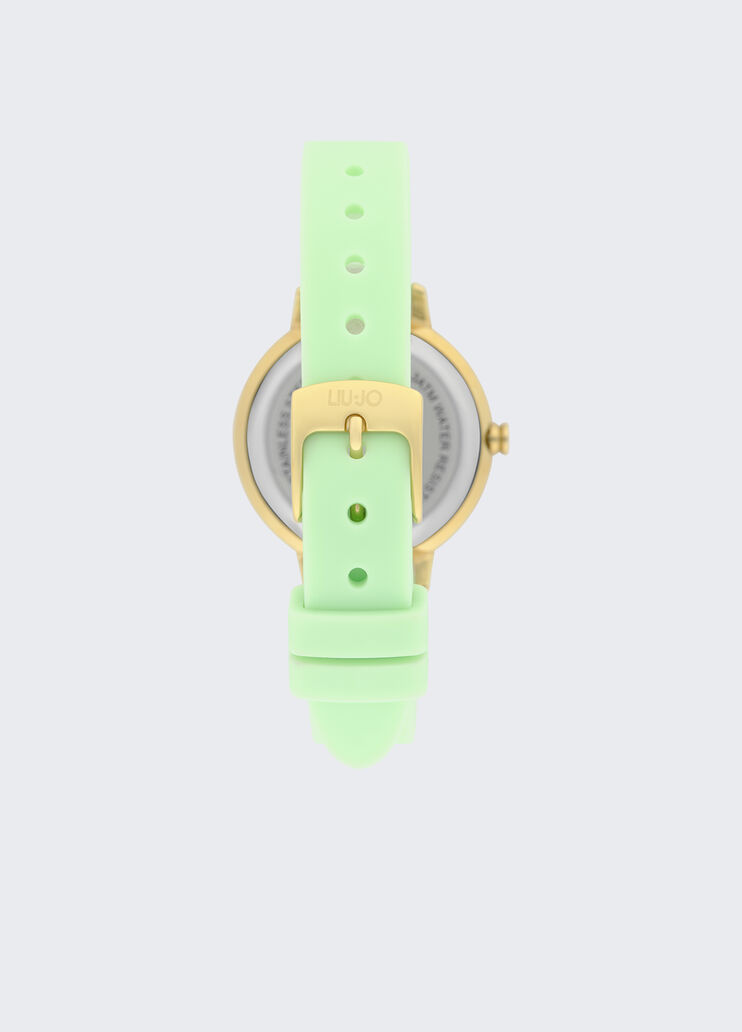 Armbanduhr aus Silikon mit Strass grün Liu Jo - large image number 1