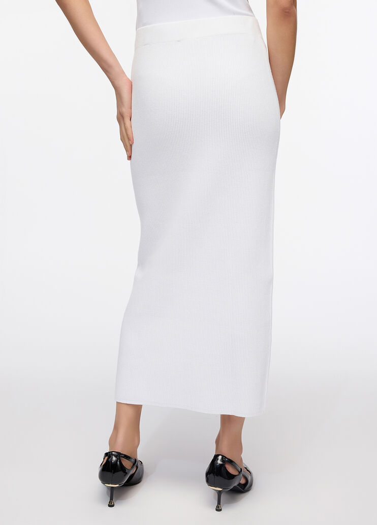 Gonna lunga in maglia bianco lana Liu Jo - large image number 1