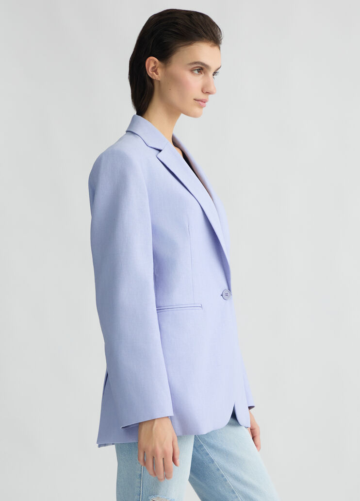 Linen and cotton blazer lavender Liu Jo - large image number 3 Linen and cotton blazer lavender Liu Jo - large image number 3