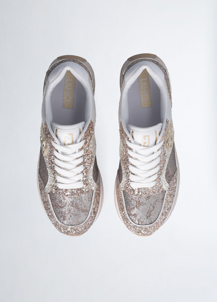Sneakers platform full glitter oro Liu Jo - large image number 4 Sneakers platform full glitter oro Liu Jo - large image number 4