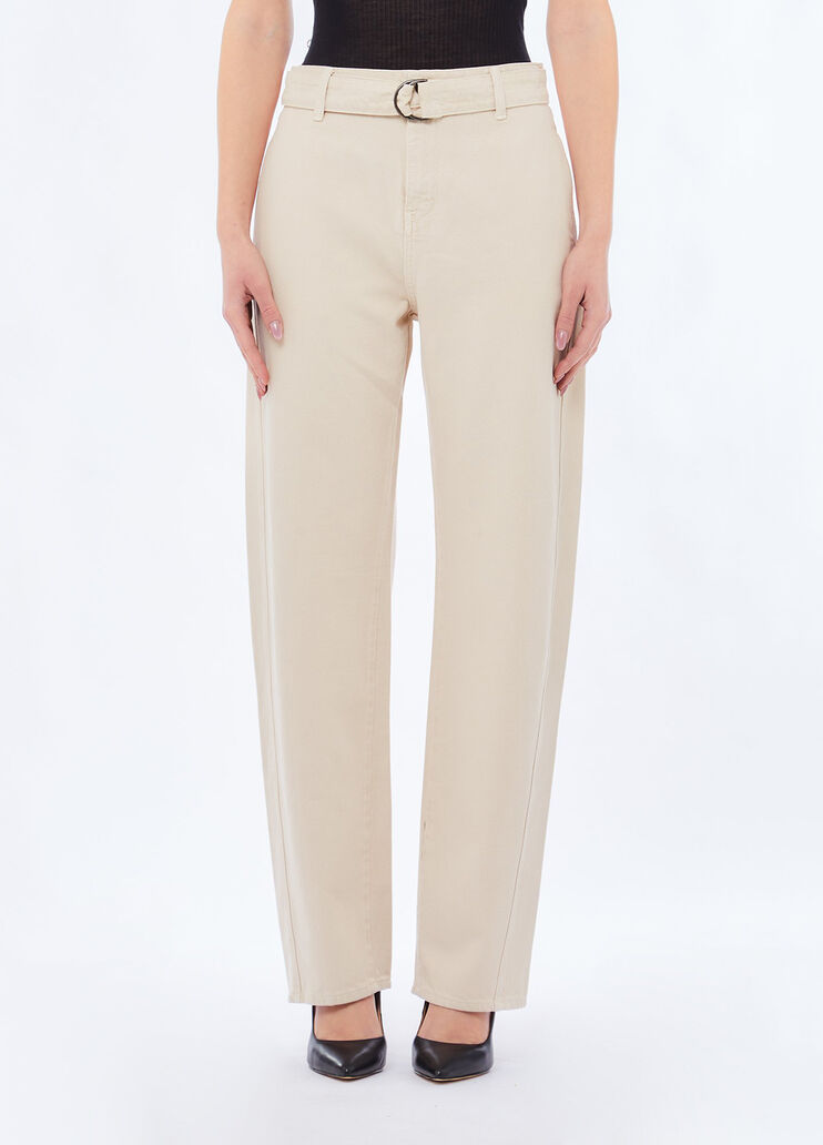 High-rise trousersrise light beige Liu Jo - medium