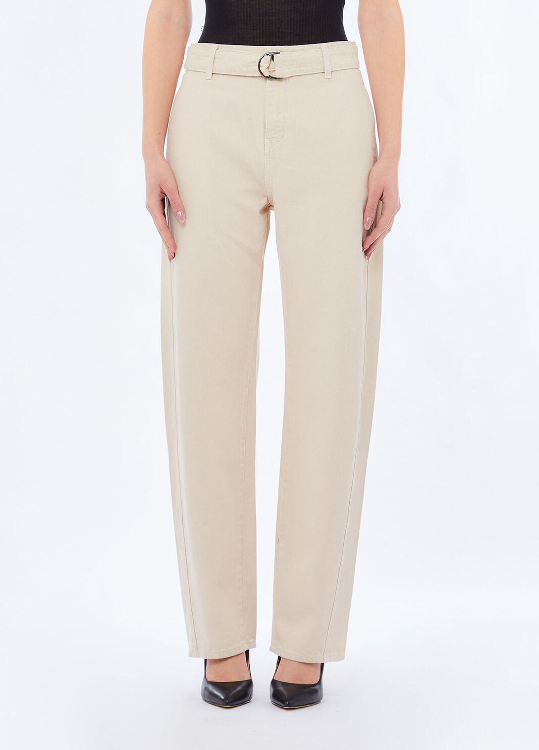 High-rise trousersrise light beige Liu Jo - large image number 0