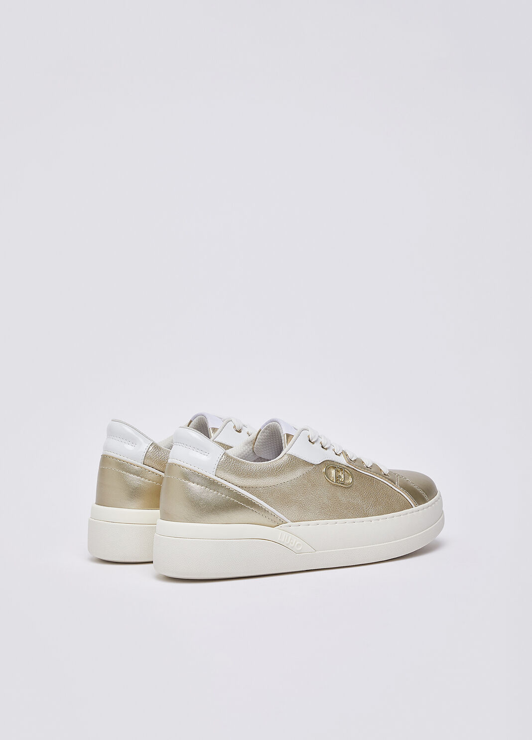 Sneakers in leather laminated light gold Liu Jo - large image number 2