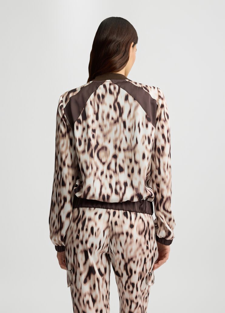 Printed satin bomber jacket animal print Liu Jo - large image number 1 Printed satin bomber jacket animal print Liu Jo - large image number 1