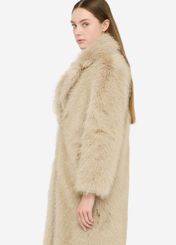 Faux fur jacket honey Liu Jo - large image number 3 Faux fur jacket honey Liu Jo - large image number 3