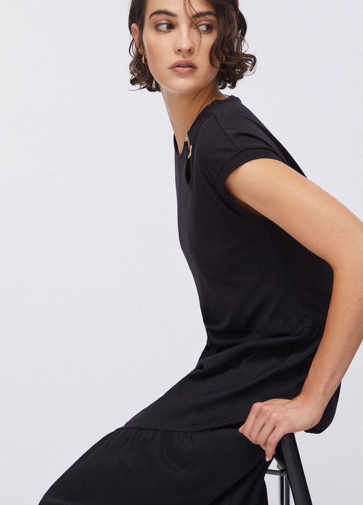 Langes Kleid mit Cut-out Schwarz Liu Jo - medium