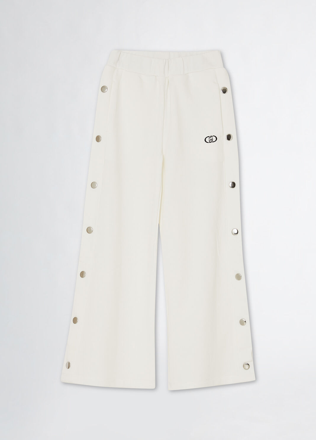 Fleece jogging bottoms with buttons white Liu Jo - large image number 2