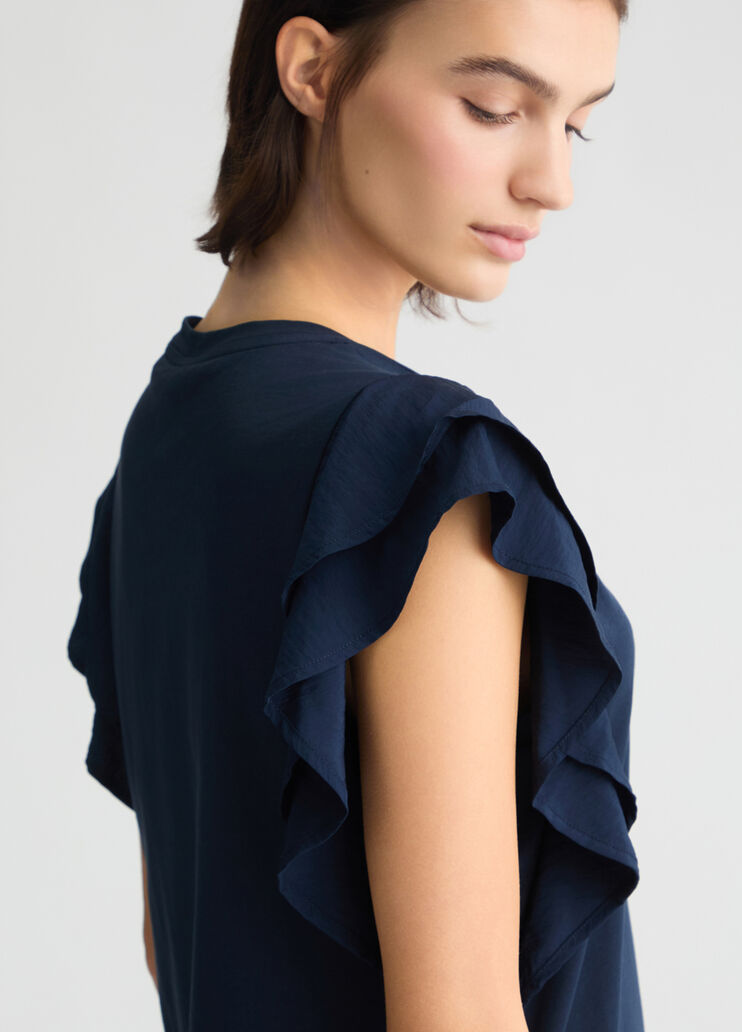 T-shirt with ruching blue Liu Jo - large image number 3 T-shirt with ruching blue Liu Jo - large image number 3