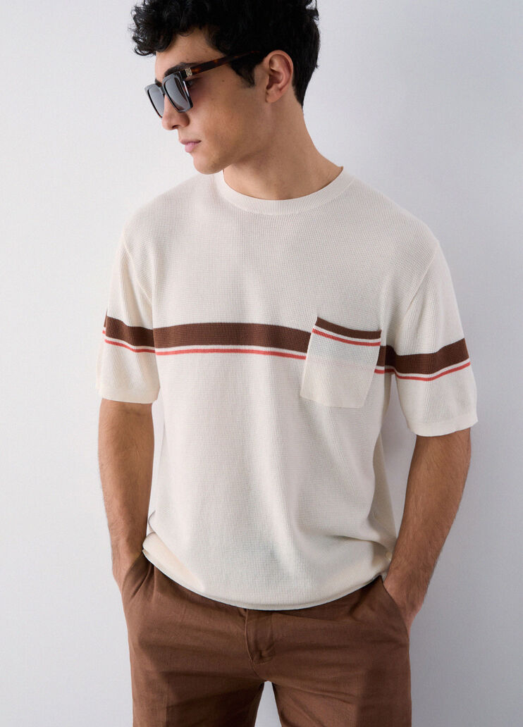 Knit T-shirt white Liu Jo - medium