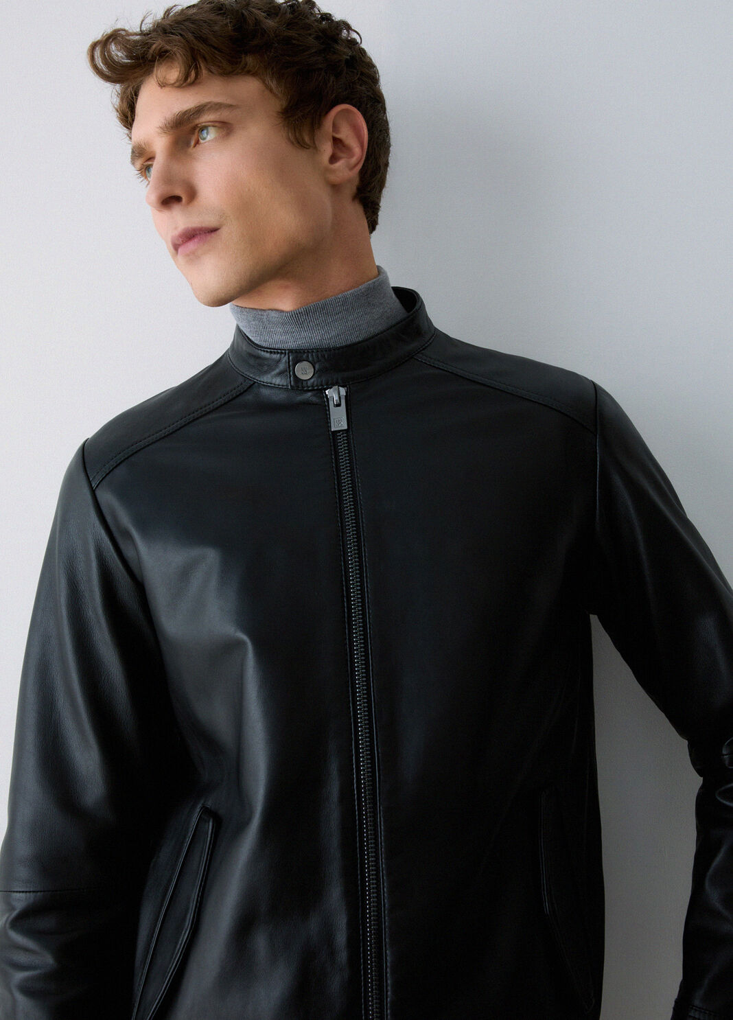 Blouson Biker en Cuir noir Liu Jo - large image number 2
