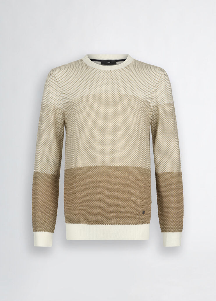 Wool colour-block jumper colour-block beige Liu Jo - large image number 6 Wool colour-block jumper colour-block beige Liu Jo - large image number 6
