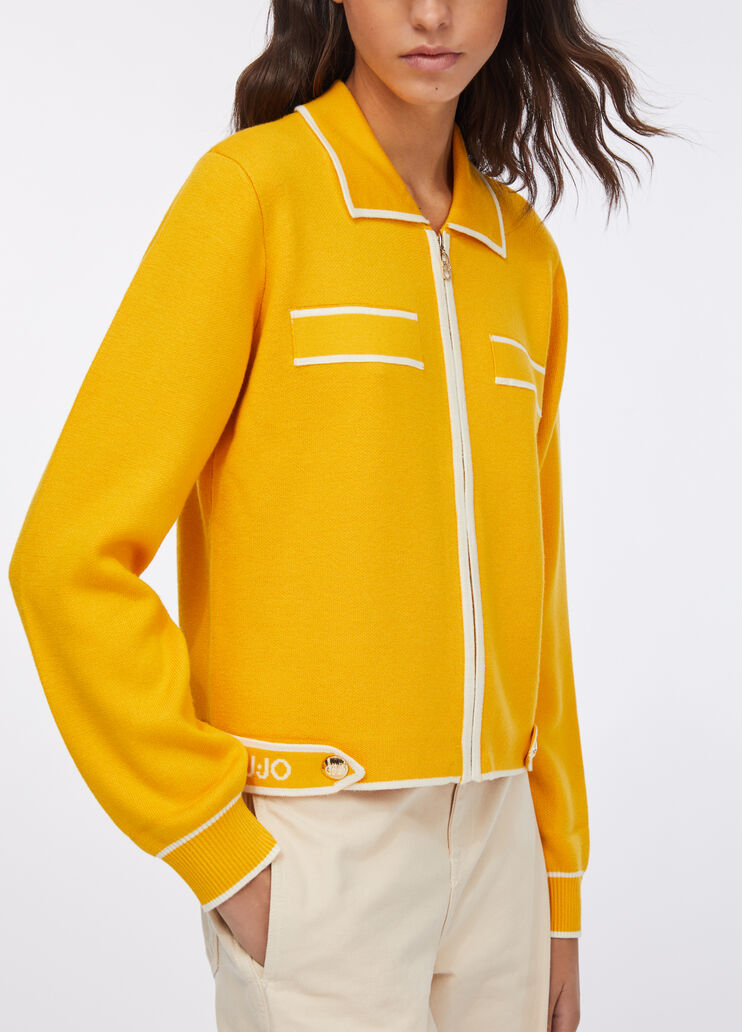 Cardigan mit Reißverschluss Gelb Liu Jo - large image number 3