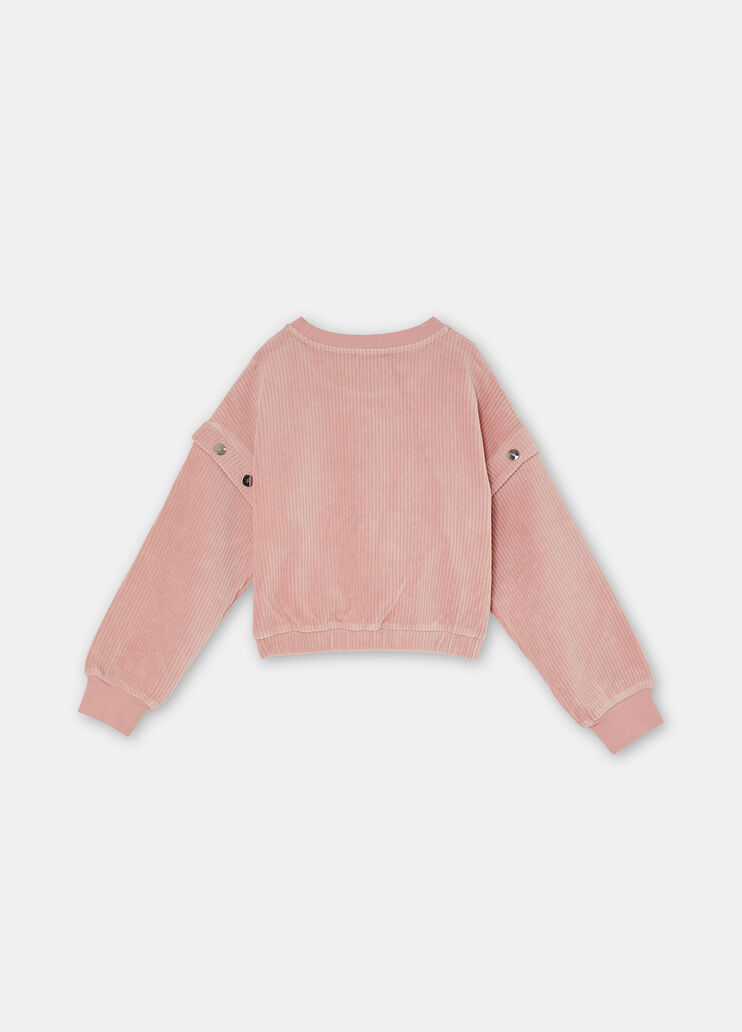 Velvet sweatshirt pink Liu Jo - large image number 3