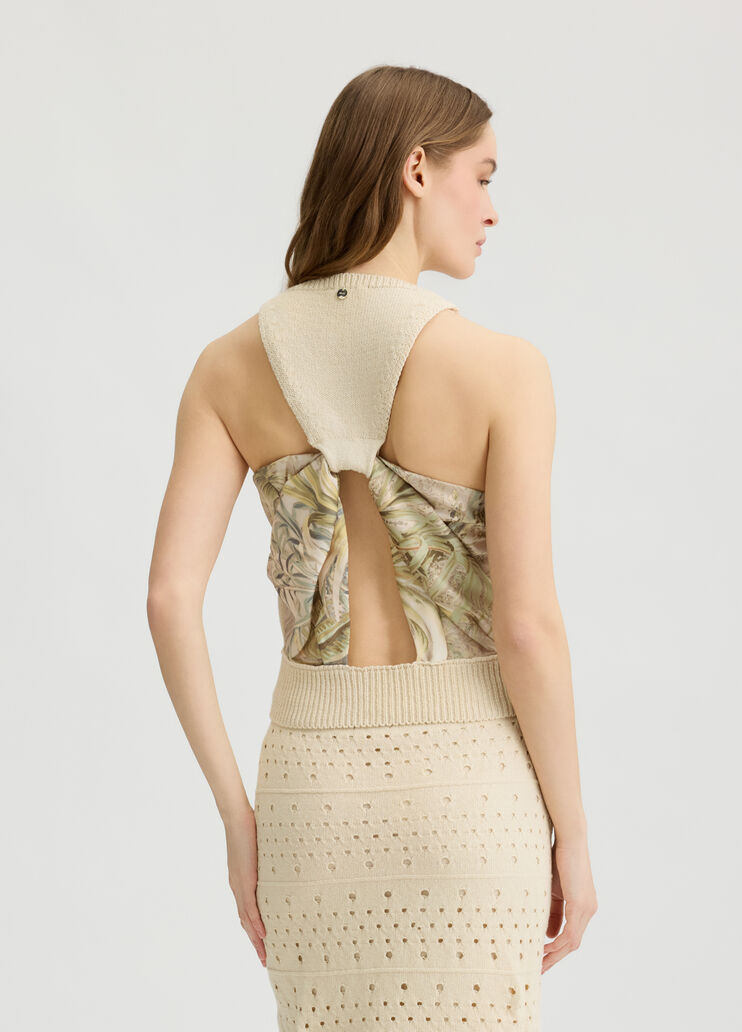 Knit top with cut-out detailing vanilla colour Liu Jo - large image number 1 Knit top with cut-out detailing vanilla colour Liu Jo - large image number 1