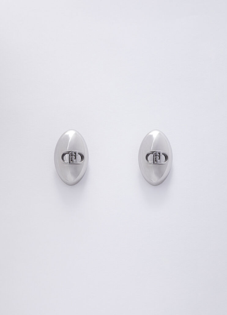 Logo Earrings silver colour Liu Jo - medium
