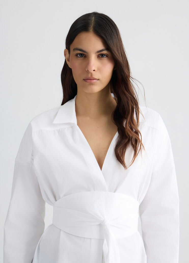 White shirt with sash belt white Liu Jo - large image number 2 White shirt with sash belt white Liu Jo - large image number 2