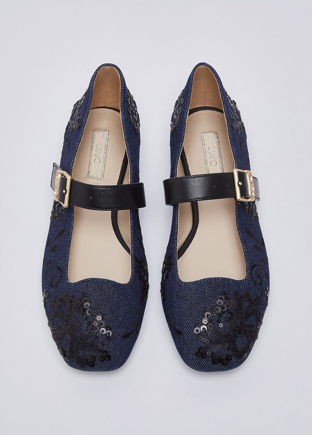 Denim ballet flats with embroidery dark denim Liu Jo - large image number 4