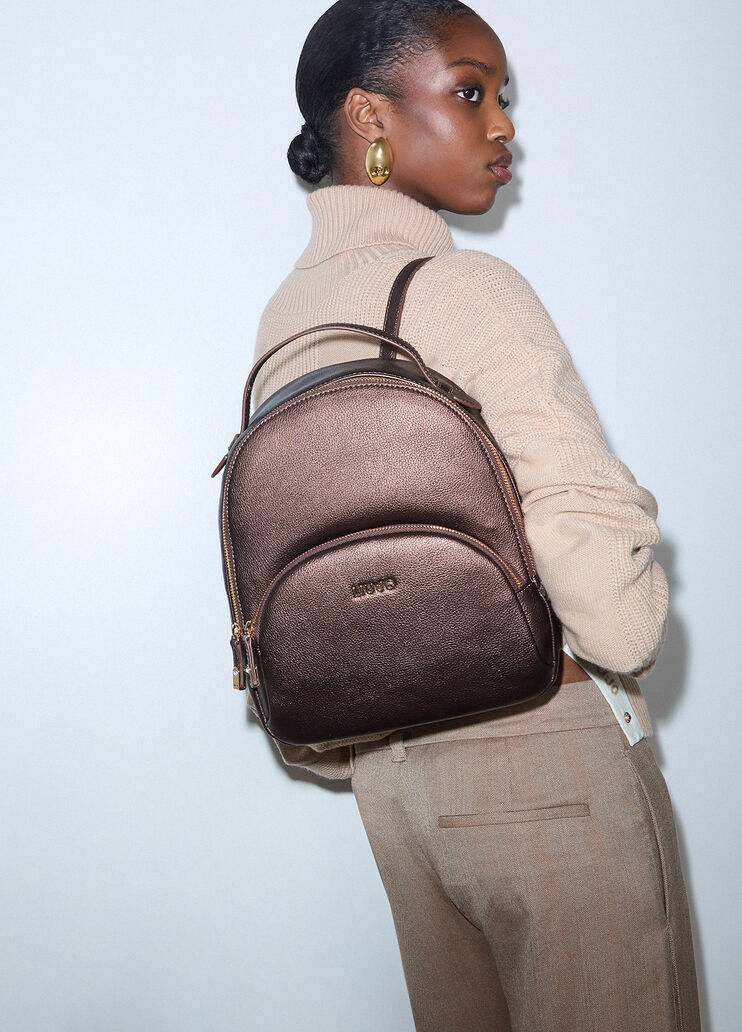 Logo Backpack dark brown Liu Jo - medium