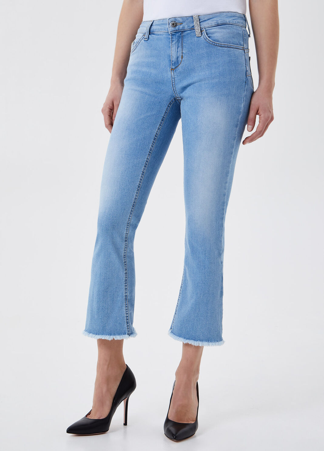 Cropped bell-bottom jeans Blue Denim Liu Jo - large image number 0