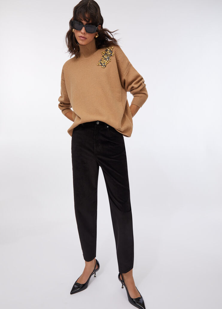 Velvet balloon trousers black Liu Jo - large image number 4