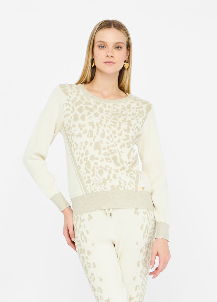 Animal print jumper white Liu Jo - medium
