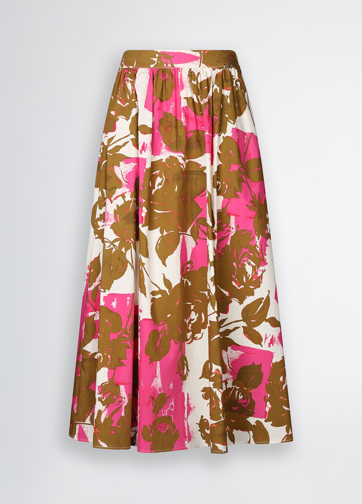 Poplin midi skirt floral Liu Jo - large image number 6 Poplin midi skirt floral Liu Jo - large image number 6