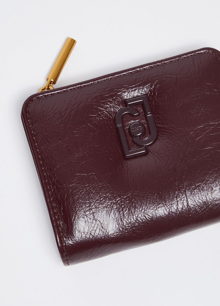 Glossy wallet with zip burgundy Liu Jo - medium Glossy wallet with zip burgundy Liu Jo - medium